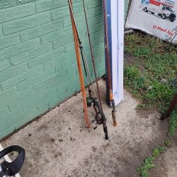 Lot of 5 Fishing Poles