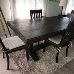 Dark Brown Dining Table
