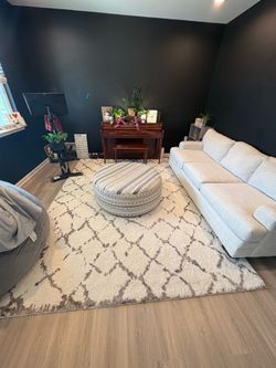 Area rug with rug mat