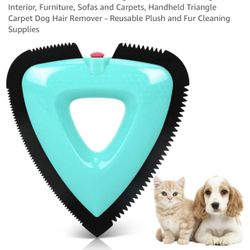 Mini Pet Hair Remover, Cleaning Brush for Car Detailing, Auto Interior, Furniture, Sofas and Carpets, Handheld Triangle Carpet Dog Hair Remover - Reus