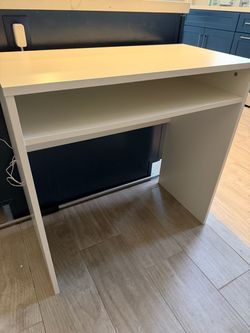 white desk
