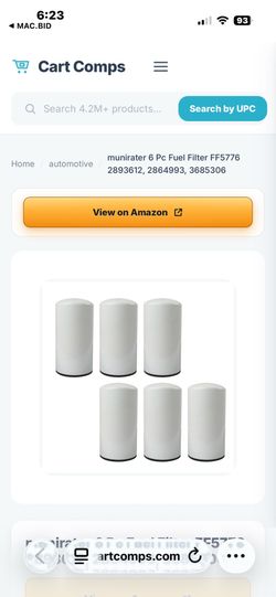 Fuel filters 10$ each  or 3 for 25$