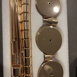 Gold Metal Taper Candlestick Holders (qty 15)