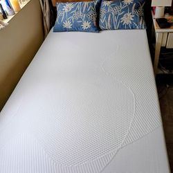 Nice Twin Size Bed. Wooden Headboard 