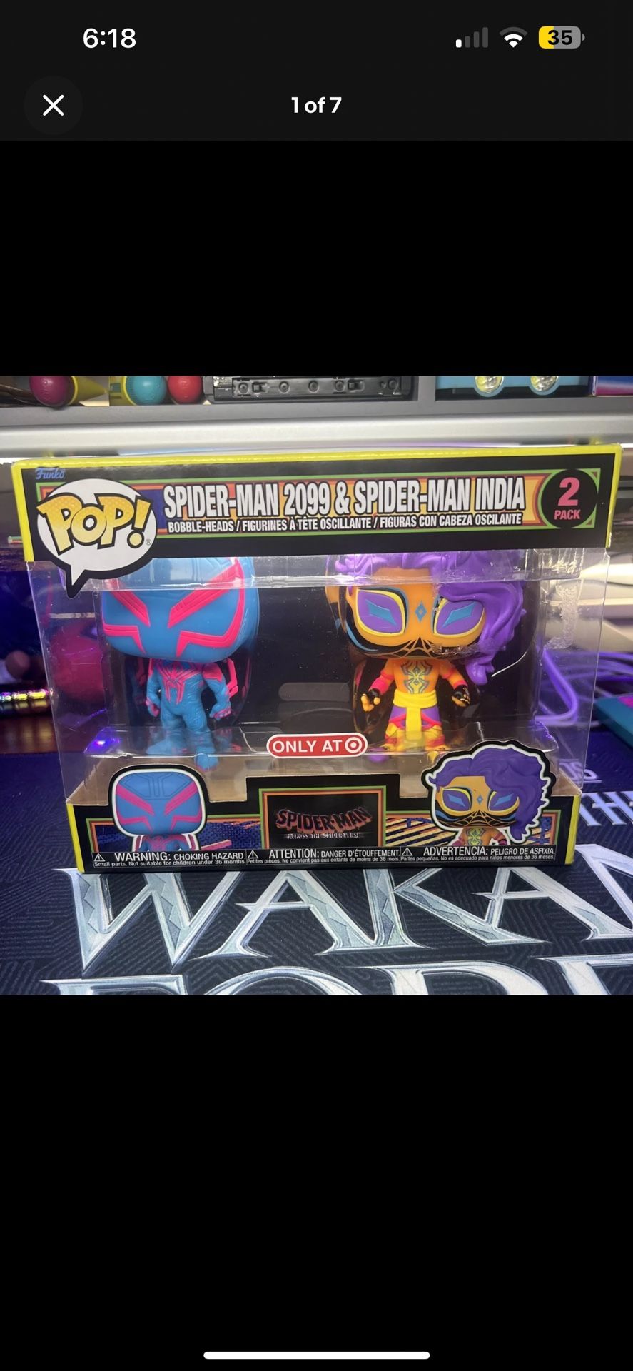Funko Pop! Vinyl: Marvel - Spider-Man 2099 & Spider-Man India (Black Light) -...