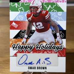 BA-OB2 Omar Brown 2025 Leaf Holiday Autographs