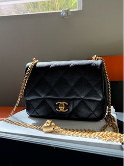 Chanel 24P Mini Flap Bag with Heart Adjustable Chain