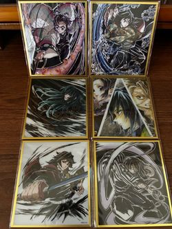 ufotable Demon Slayer Infinity Castle WEBSHOP Lottery Acrylic Shikishi Set 6