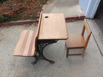Child's School Desk and Chair