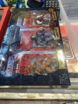 Masters of the Universe Lot – 5 Figure Collector Set + 2 Gift Sets He-Man Skeletor Orko Trap Jaw Sealed