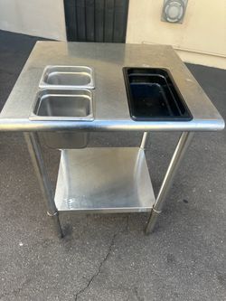 Stainless steel restaurant table