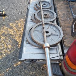 Olympic Bar And Weight Plates