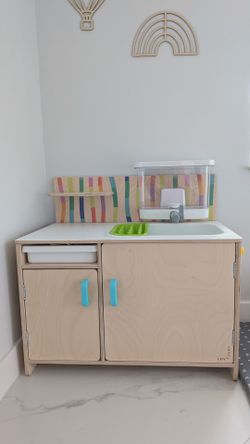 Lovevery Real Life Play Kitchen - Montessori Working Sink & Kitchen - Like New