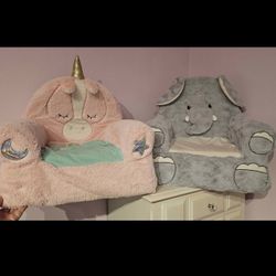 2 Toddler Plush Chairs