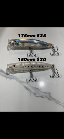 Clear Tuna Poppers 150mm & 175mm - Saltwater Fishing Lures