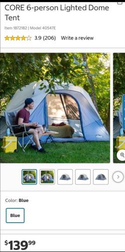 CORE 6-person Lighted Dome Tent $70
