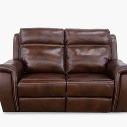 Kane's TULARE LEATHER DUAL POWER RECLINING SOFAS (2)