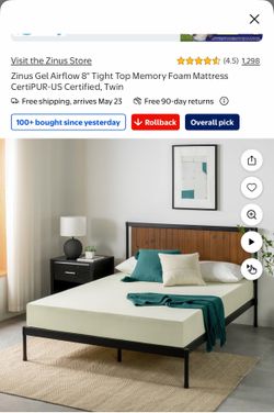 Twin XL Memory Foam Mattress 8" — Zinus