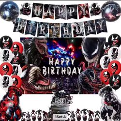 Venom Birthday Party Decoration Supplies. 