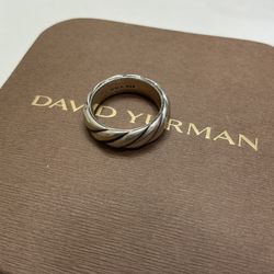 David Yurman SCULPTED CABLE BAND RINGSterling Silver, 6mm