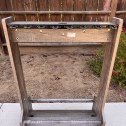 Double Sided Fishing Pole Rack
