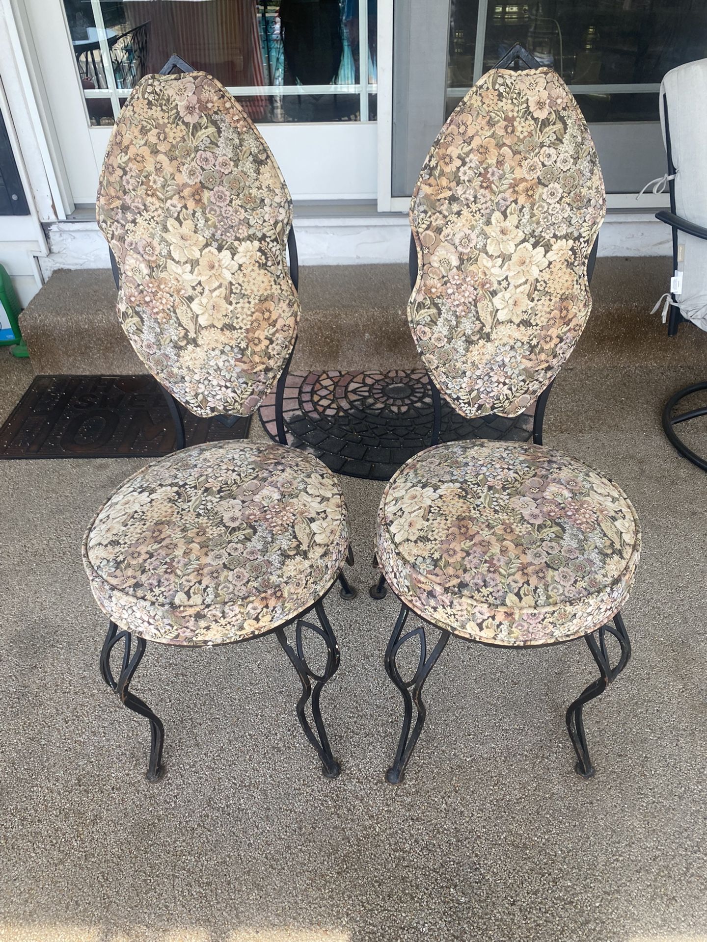 2Wrought Iron Bistro Chairs