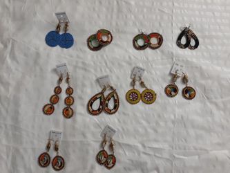 Handmade handcrafted African beaded (Cowry) Earrings.