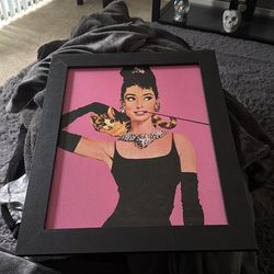 Audrey Hepburn wall Art wooden