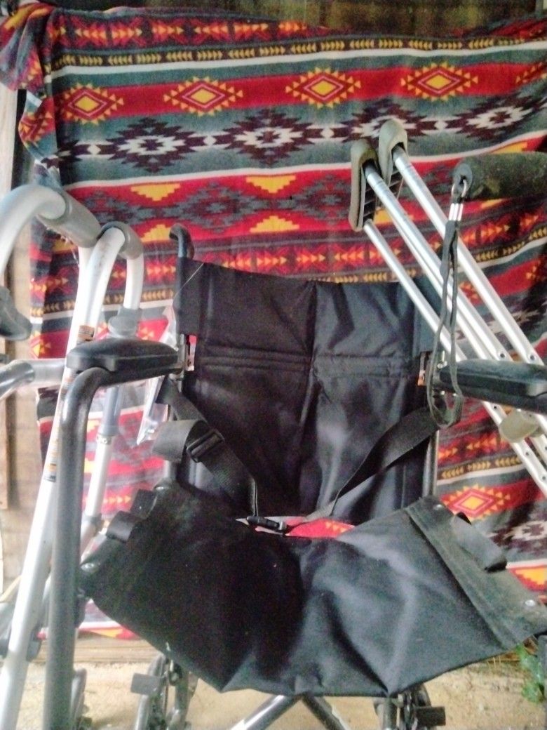 Brand New Medical Equipment Wheel Chair, Walker , Chain & Pair Of Crutches Like new. All for Just $75