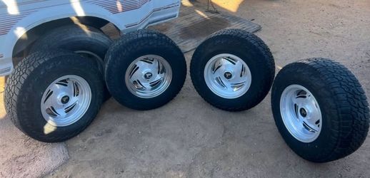 6x5.5 progressive aluminum wheels and tires