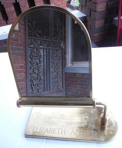 Elizabeth Arden heavy brass swivel neck counter makeup mirror