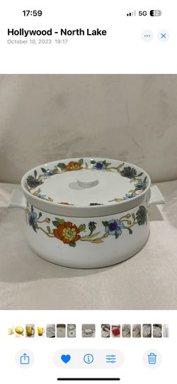 Vintage antique flower ceramic pot