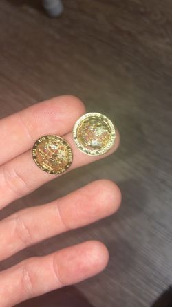 the world is yours gold ear rings
