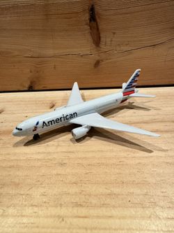 American Airline Boeing Passenger Jet Airplane White Die Cast Toy #scrappy