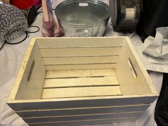 White Wood Crate
