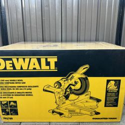 Dewalt 12” Double Bevel Sliding Compound Miter Saw Model DWS780