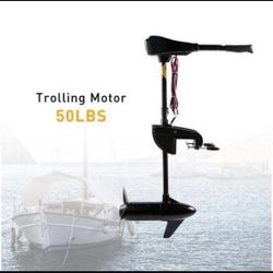 Cloud Mountain Trolling Motor 50LBs Thrust for Fishing Boat 12V with 28" Shaft, Black