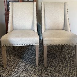 Studded Upholstered Chair Set