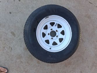 Trailer rim and tire