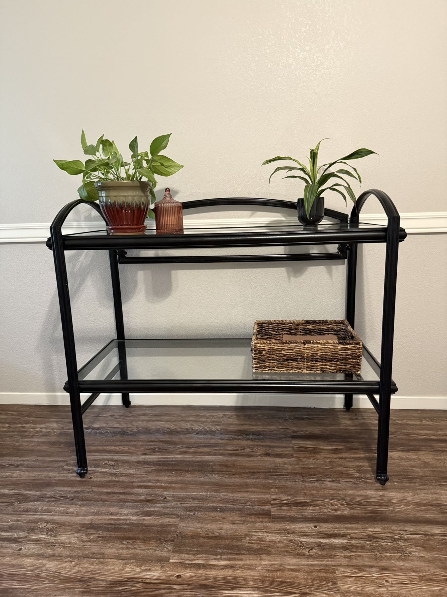 Large Glass Console Table