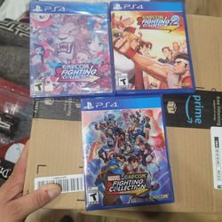 PLAYSTATION 4- 3 FIGHTING COLLECTIONS  1 AND 2 AND MARVEL VS CAPCOM COLLECTION