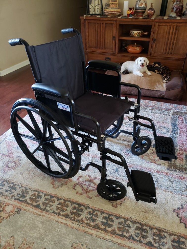 Like New Equate Wheelchair 18" Seat With A 350 lb Weight Capacity 2