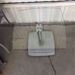 24” Strong Glass Top End Side Table