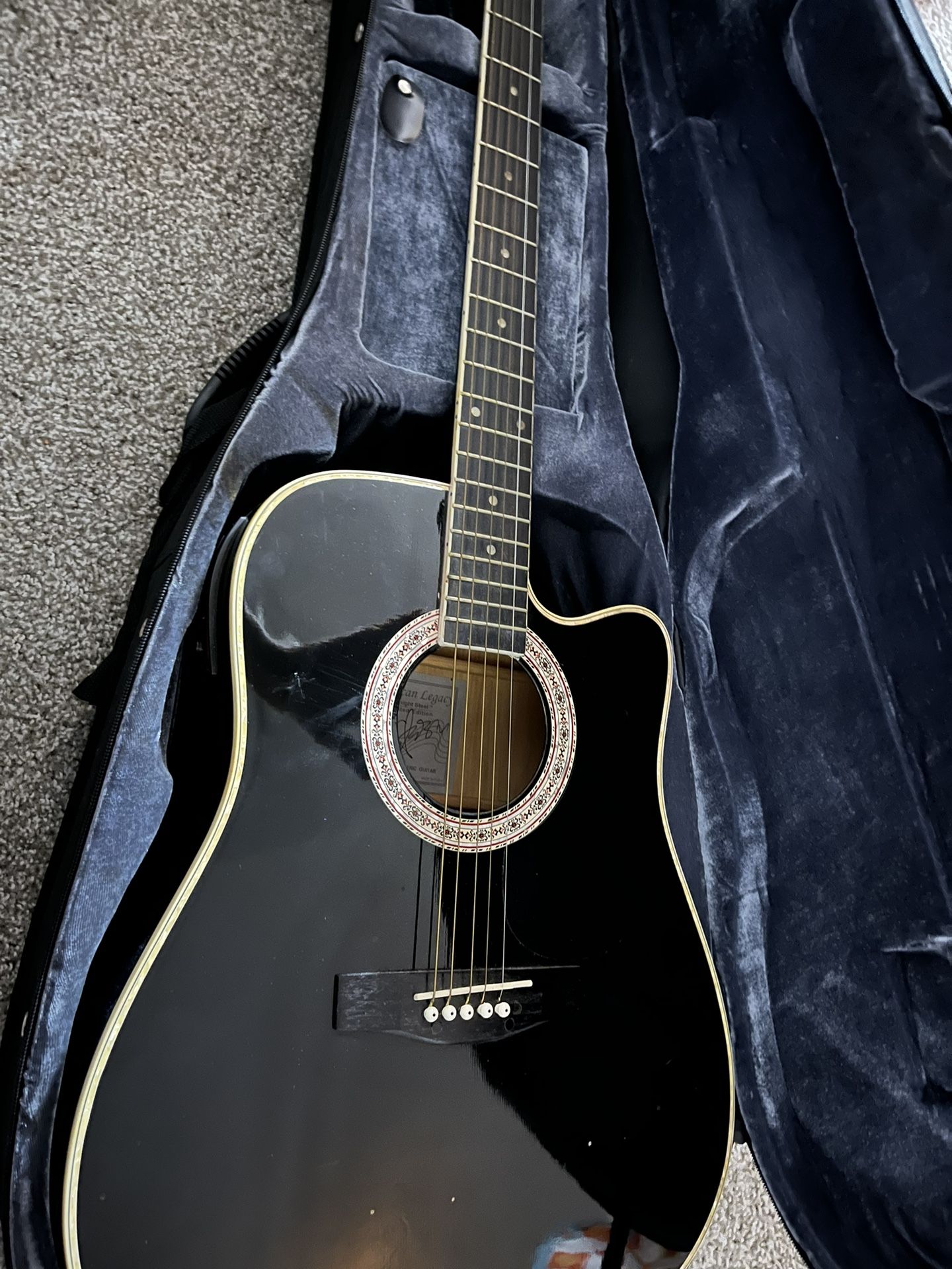 Esteban signed American legacy midnight steel limited edition electric acoustic