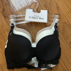 NWT Primark Women's T-Shirt Bra 3-Pack