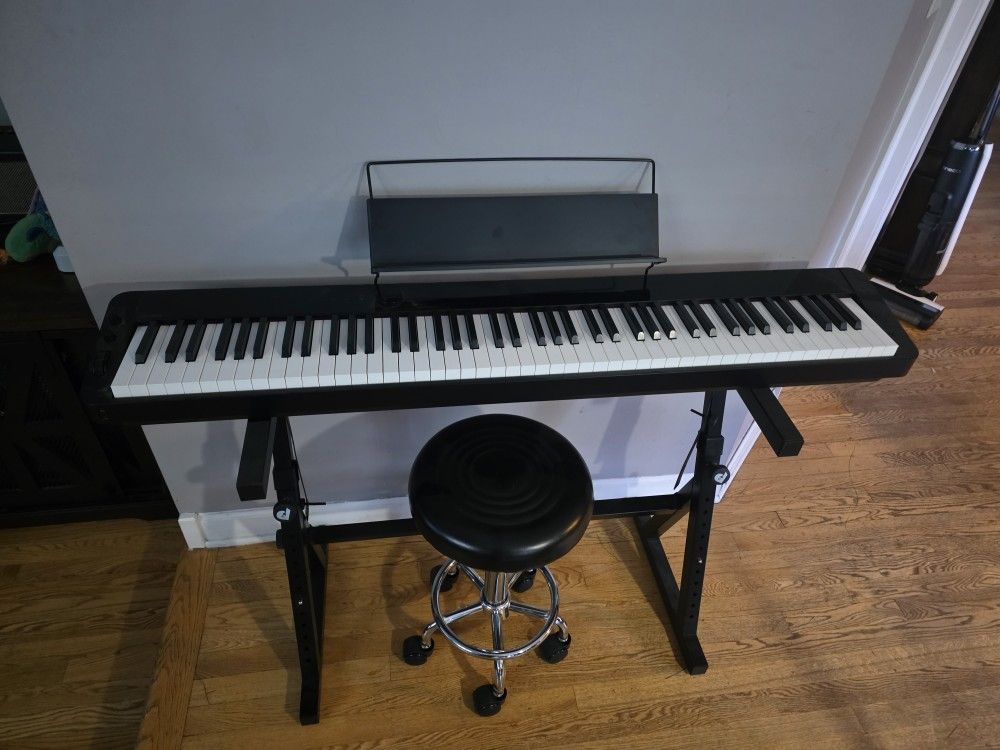 Casio Privia PX-S3000 88-WEIGHTED Keys, Digital Piano - Black Stand & Stool