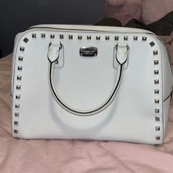 Michael Kors White Leather Bag