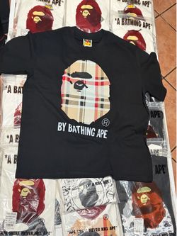 Bape x burrberry black Size M