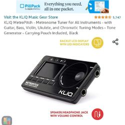 KLIQ Music Gear-Metropitch Digital Tuner Metronome.