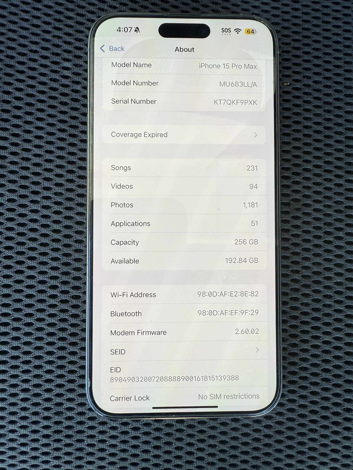 iPhone 15 Pro Max Unlocked 
